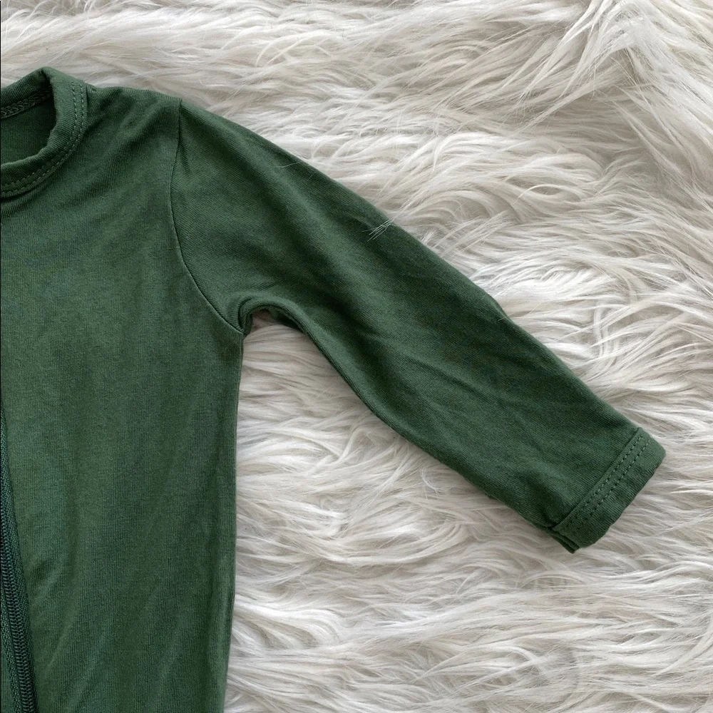 Kyte BABY | Olive Green Zippered Footie